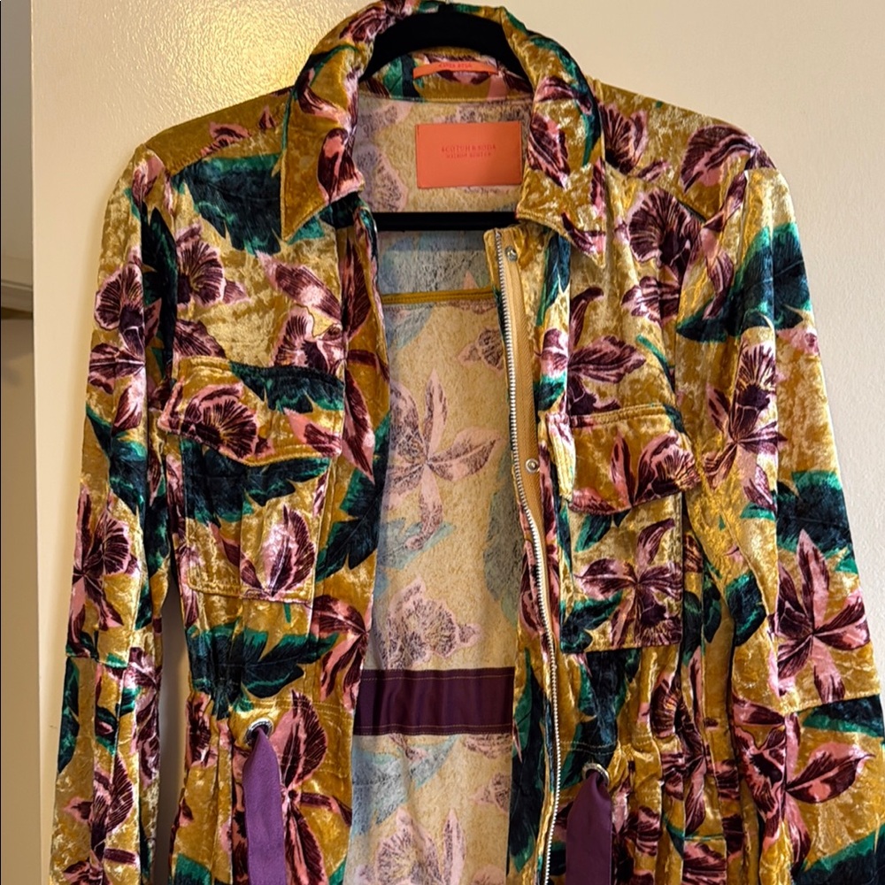 Floral Velvet Women's Jacket